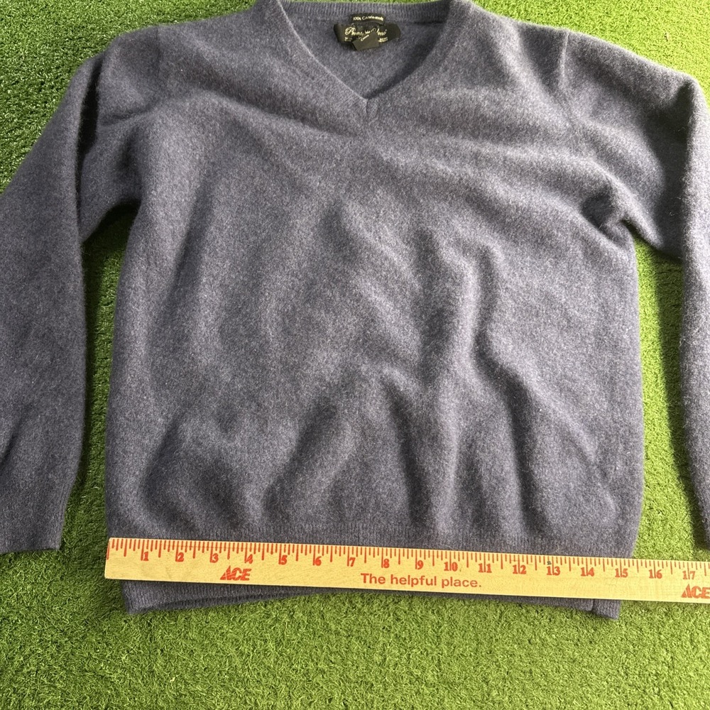 Pronto Uomo Cotton Cashmere Sweater Mens Long Sleeve V Neck Size M/S - Picture 9 of 13